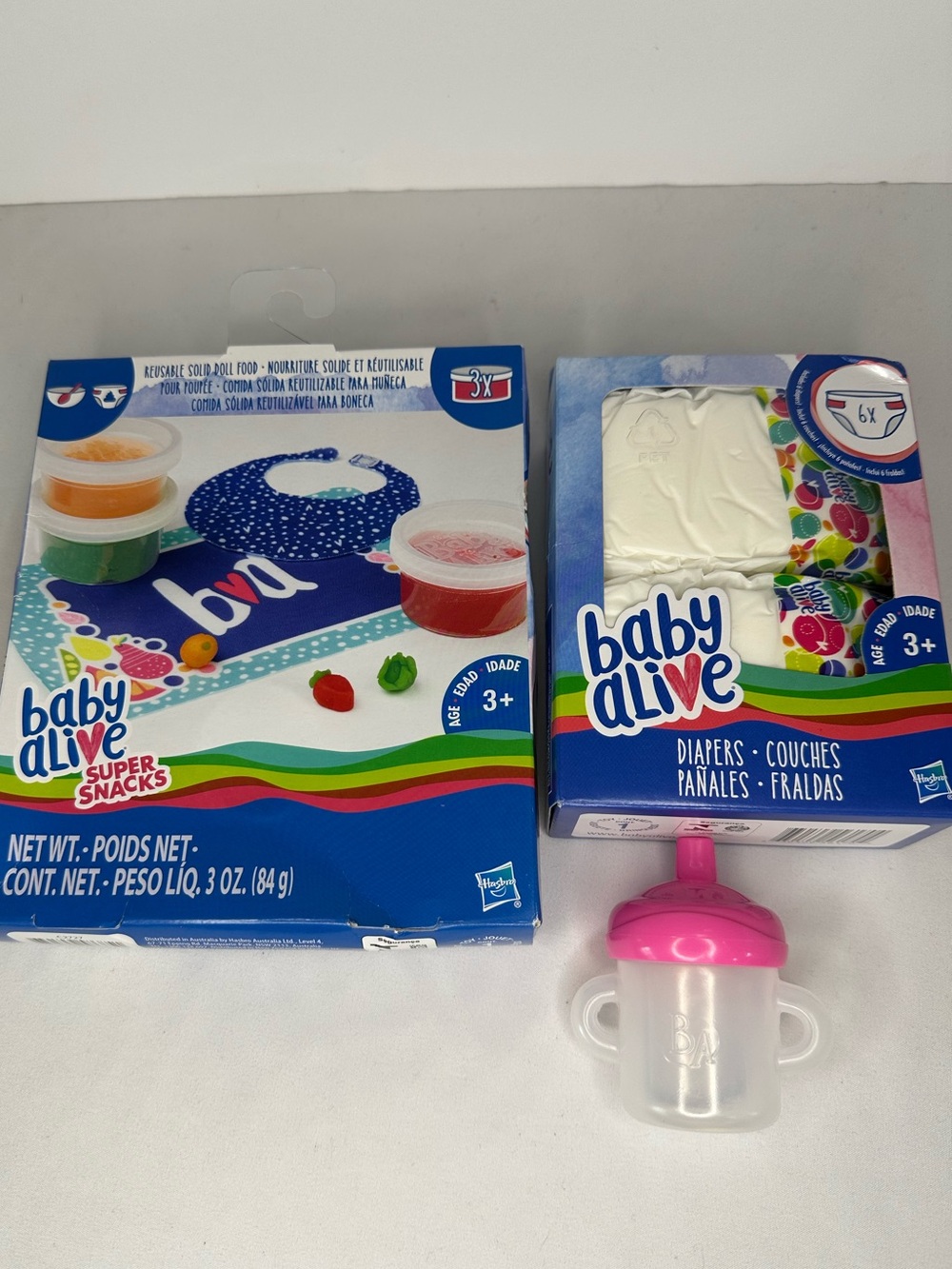 Baby Alive Diapers, Snack Pack & Sippy Cup Bundle